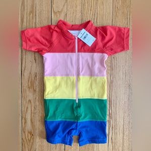 Hanna Andersson rainbow rash guard swim suit 18-24 months